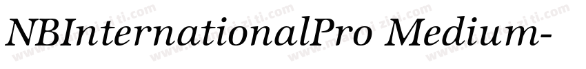 NBInternationalPro Medium字体转换